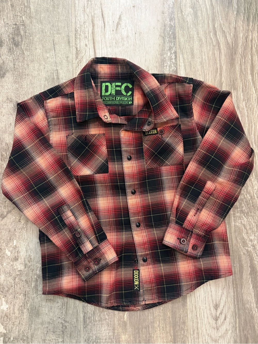 DIXXON Red and Black Plaid Button-Down Shirt